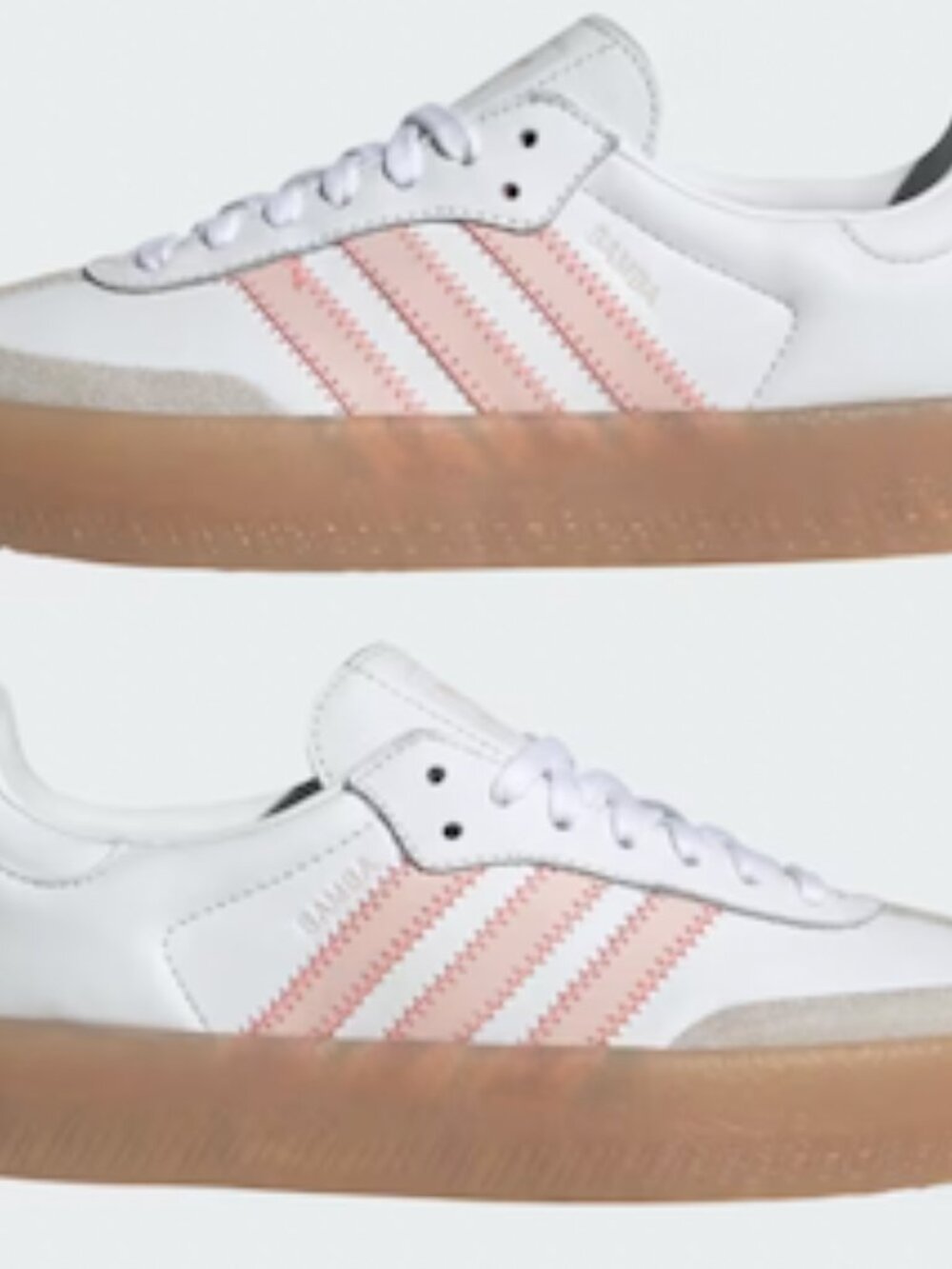 NWT Women's Sambae adidas Originals Cloud White / Sandy Pink / Semi Flash Red